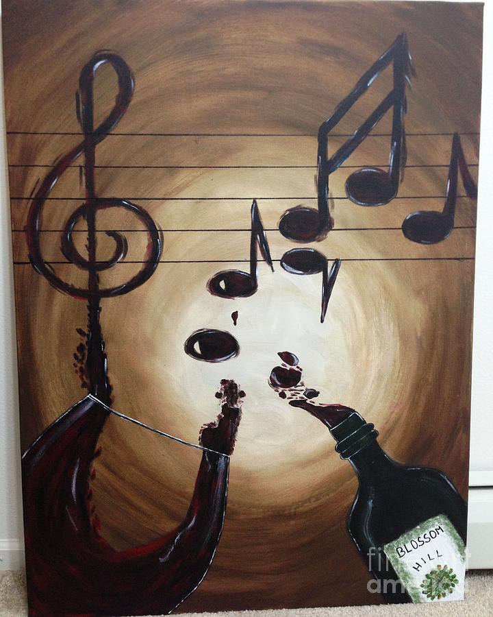 720x900 Wine And Music Painting By Kayathiri Ravichandran - Art And Wine Painting