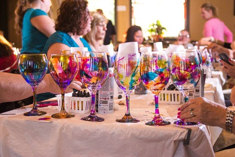 480x321 Abstract Art Wine Glass Paintingindiana Uplands Wine Trail - Art And Wine Painting