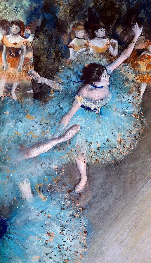 517x900 Ballerina On Pointe Painting By Edgar Degas - Art Ballerina Painting