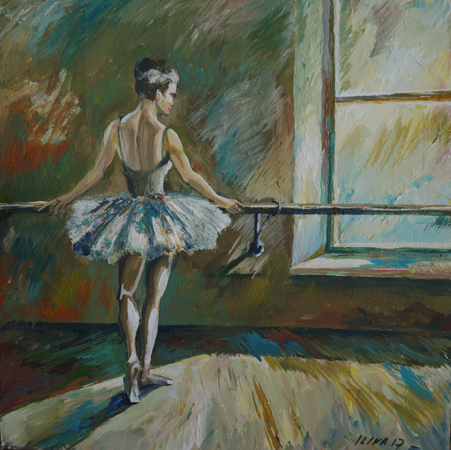 640x638 Tatiana Ilina Artwork Ballerina 3 Original Painting Acrylic - Art Ballerina Painting