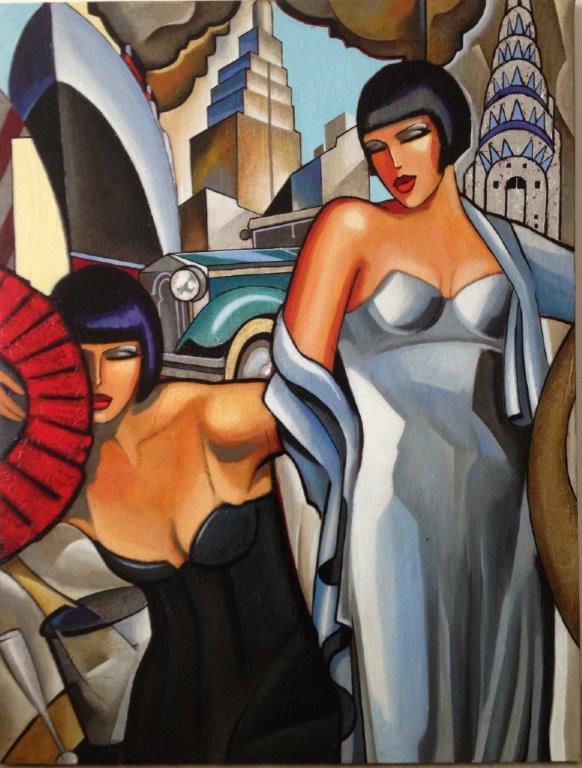 582x768 Paintings And Carpets - Art Deco Painting