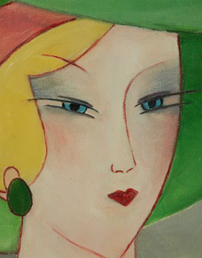 289x369 Contemporary Painting Of An Art Deco Lady Quintessentia - Art Deco Woman Painting