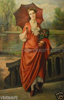 257x400 Oil Paintings On Canvas Free Shipping Portrait Decoration Woman - Art Deco Woman Painting