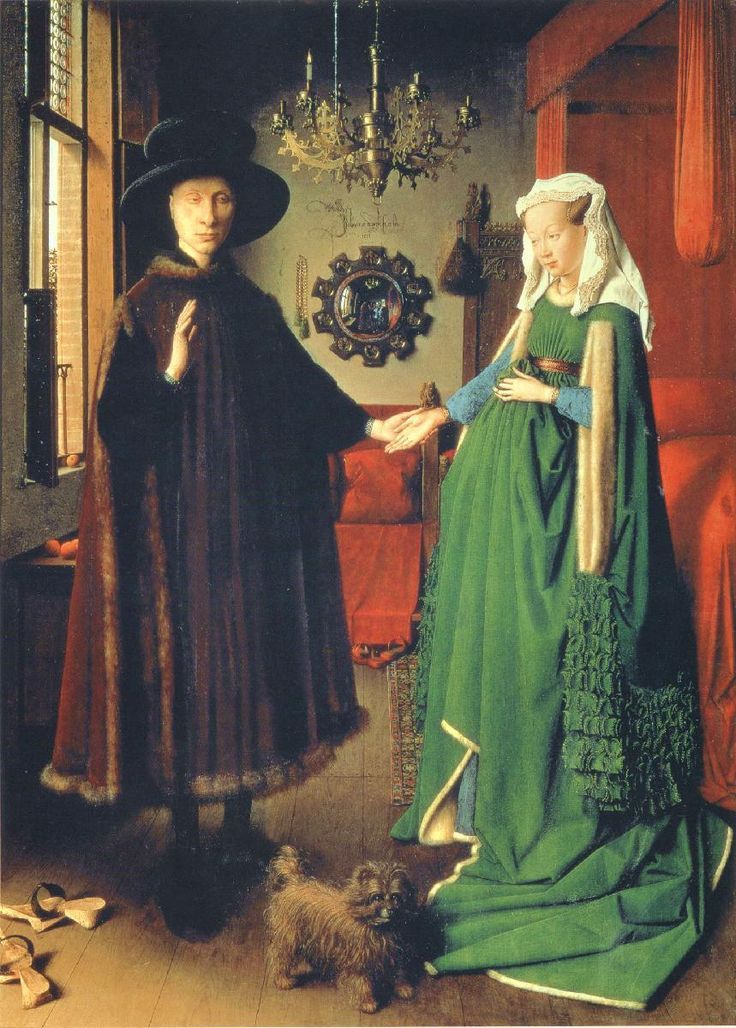 736x1028 Jan Van Eyck. The Arnolfini Portrait,1434 Timeless Painting - Art History Painting
