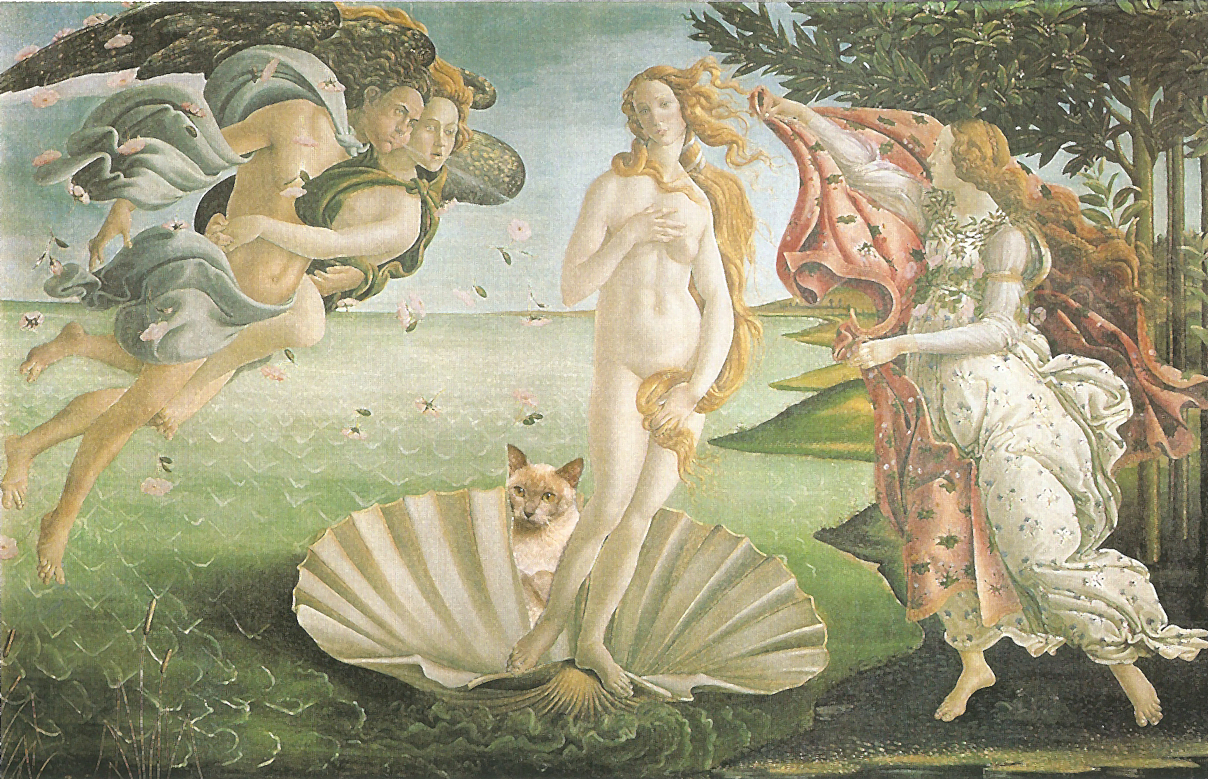 1728x1115 Art History, Or How Cats Make Any Painting Better. Two Different - Art History Painting