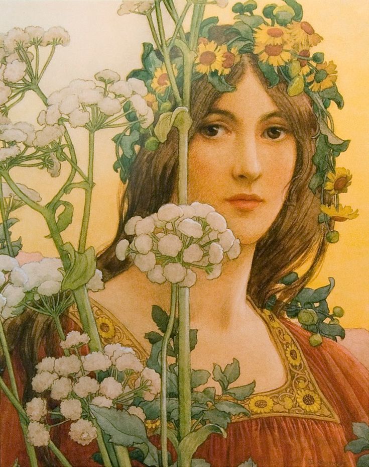 735x929 140 Best Illustrators From History Images On Magazine - Art Nouveau Painting
