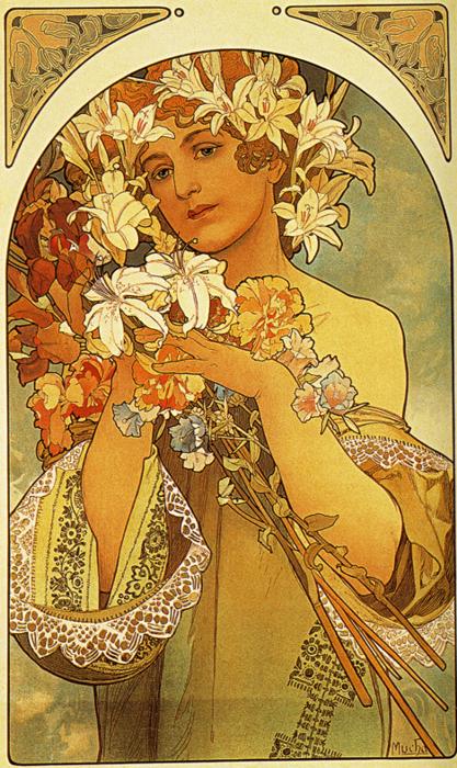417x700 Ladies By Art Nouveau Painter, Mucha. Oct Nov 2010 - Art Nouveau Painting