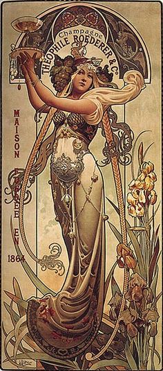 236x535 By Alphonse Mucha Art Alphonse Mucha - Art Nouveau Woman Painting