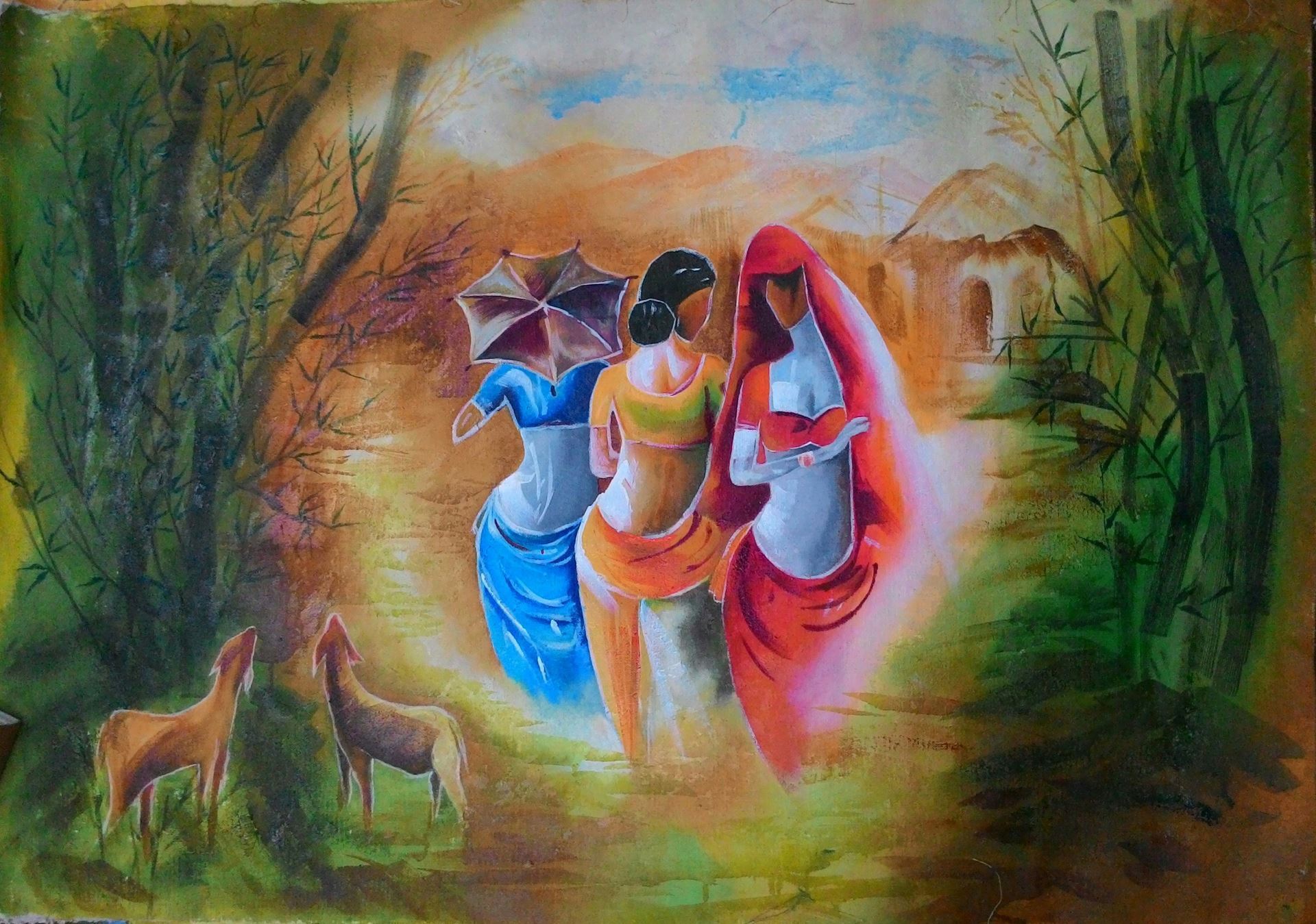 1920x1349 Landscape Knif Art Hand Painted Art Painting 24in X 36in World'S - Art Painting