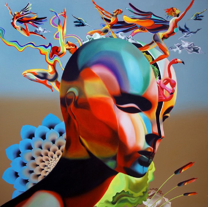 690x685 Untitled By Artist Sudhir Bhagat Pop Art, Painting Mojarto - Art Painting