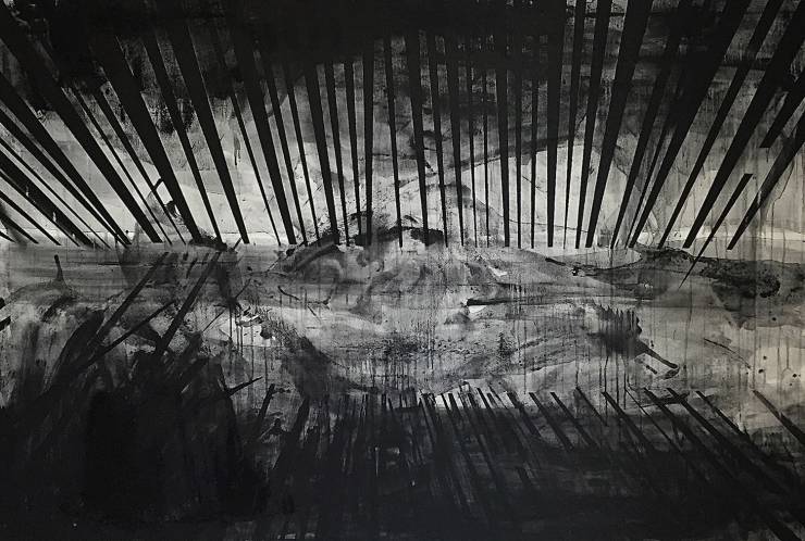 740x498 Night Landscape, Horizon Thomas Dausell Beauton Art Gallery - Art Painting Black And White
