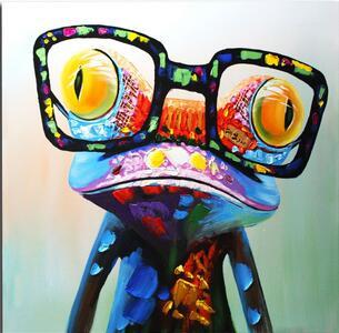 305x300 Big Glasses Frog Oil Painting - Art Painting Pictures