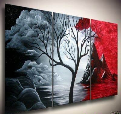 400x378 Hand Painted Artwork The Cloud Tree High Q. Wall Decor Modern - Art Work Painting