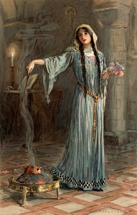 437x685 The Bewitching Tale Morgan Le Fay, A Captivating Character - Arthurian Painting