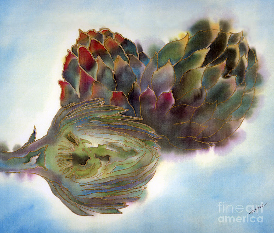 900x767 Artichokes Painting By Addie Hocynec - Artichoke Painting