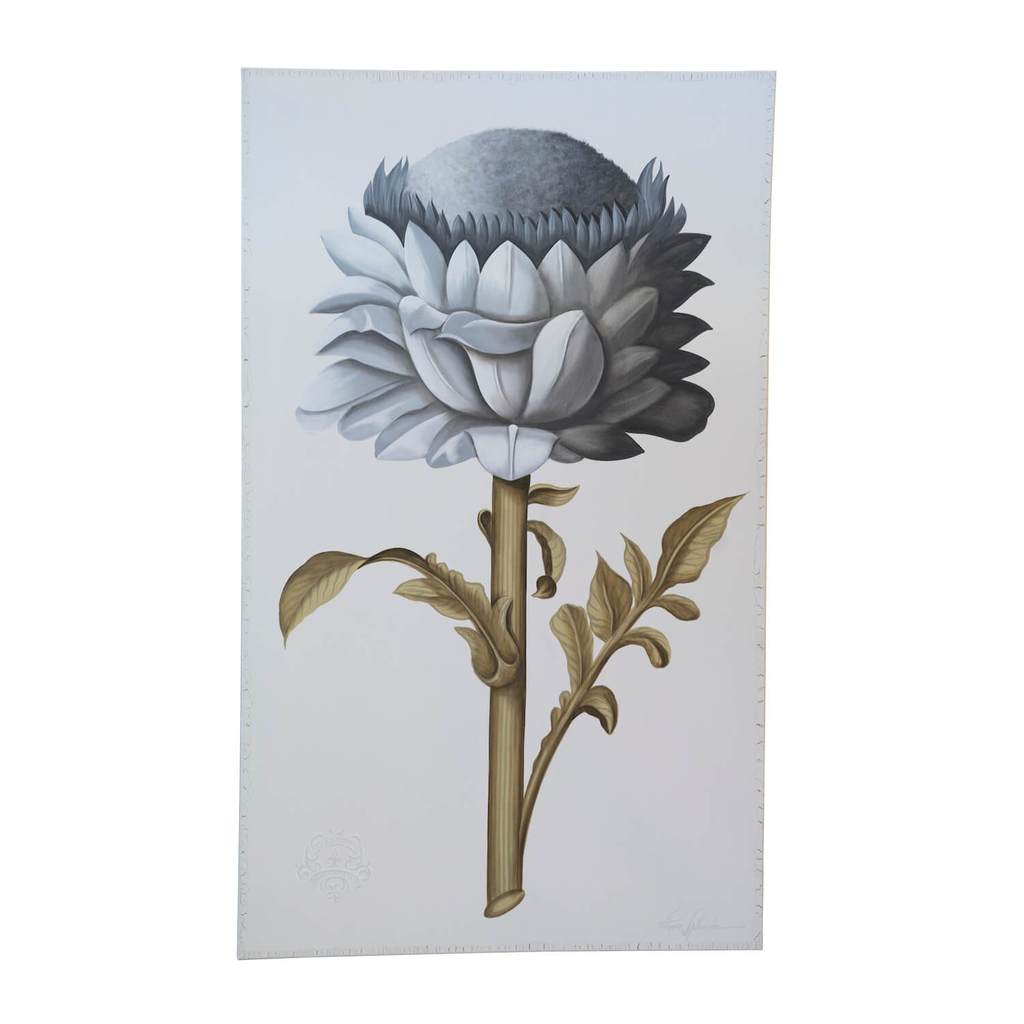 1024x1024 Botanica Open Artichoke Original Venetian Painting Modern Relik - Artichoke Painting