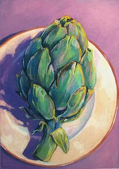 236x334 Marni Maree Watercolor Watercolor, Paintings - Artichoke Painting