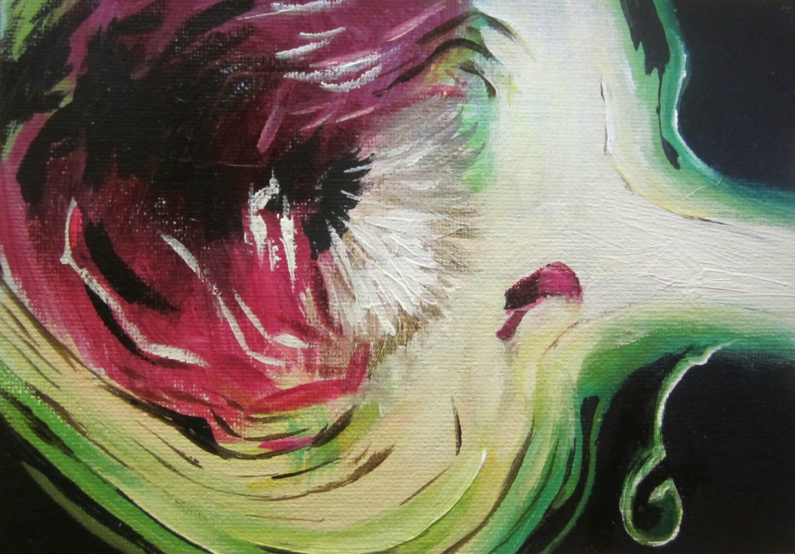 1600x1115 One Painting A Day Artichoke Half - Artichoke Painting