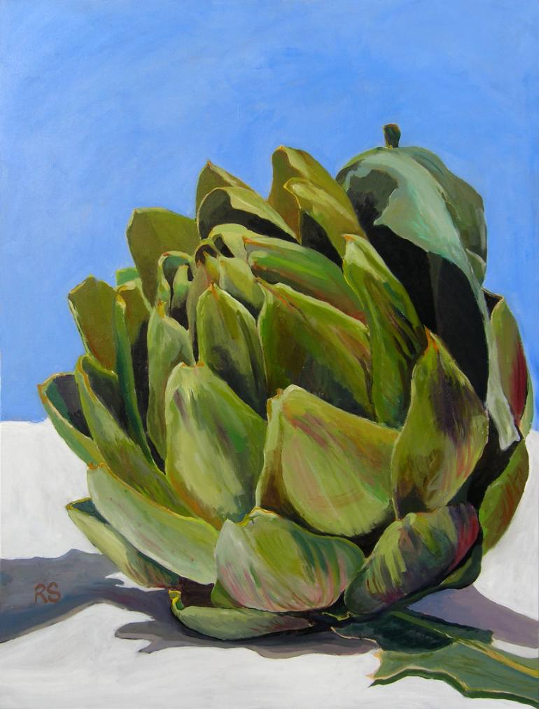 770x1012 Saatchi Art Portarit Of An Artichoke Painting By Rupert Sutton - Artichoke Painting