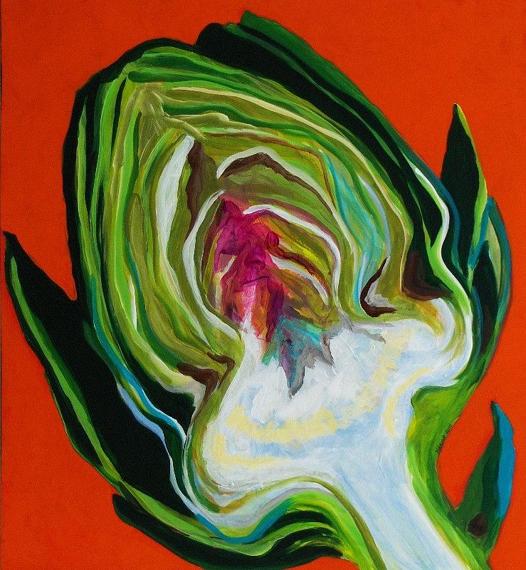 739x800 Artichoke Painting By Marisa Reilly - Artichoke Painting