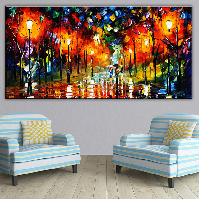 640x640 Dp Artisan Modern City Scape Knife Art Wall Painting Print - Artisan Painting