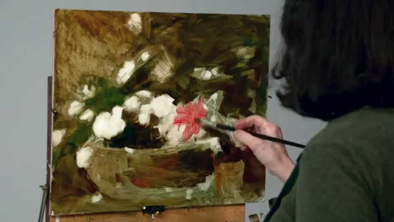 1280x720 Kathy Anderson, How To Paint Flowers In The Studio - Artist Anderson Oil Painting