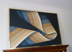 236x171 Retro Abstract Oil Paintingcludes Frame. Painted - Artist Letterman Oil Painting