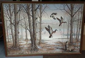 300x203 L@@k!!! Letterman Oil On Canvas Modern Mid Century 63 X 43 Large - Artist Letterman Oil Painting