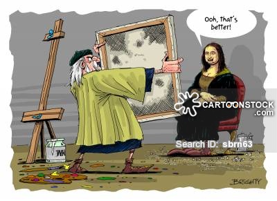 400x291 Famous Paintings Cartoons And Comics - Artist Painting Cartoon