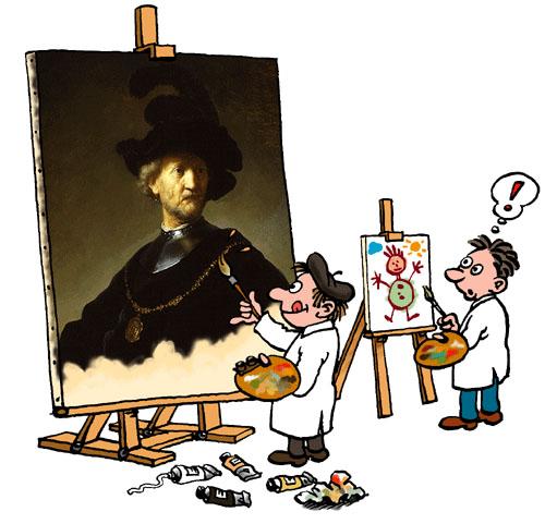 500x481 The Little Artist By Deleuran Media Amp Culture Cartoon Toonpool - Artist Painting Cartoon