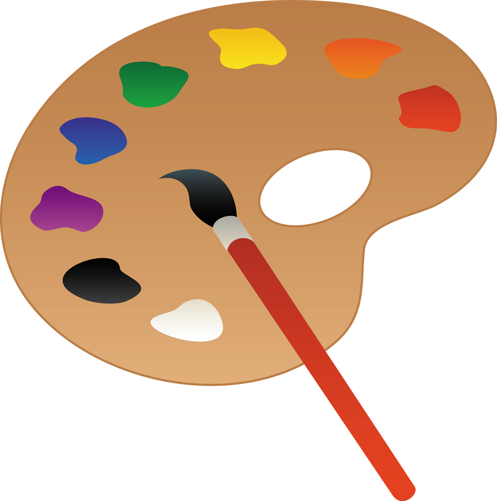 1586x1600 Artist Paint Palette Clipart Panda - Artist Painting Cartoon