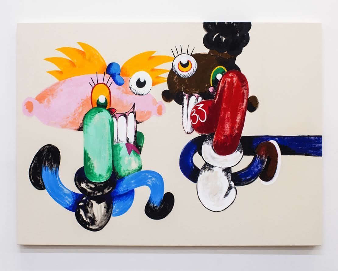 1110x888 Slvstr Is Turning 90s Cartoons Into Dark Pop Art Masterpieces - Artist Painting Cartoon