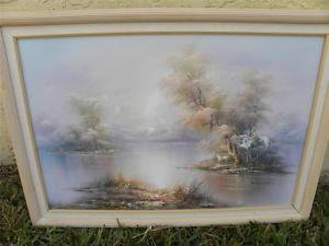 300x225 Vintage Florida Oil Painting Of The Everglades By J Thompson - Artist Thompson Oil Painting