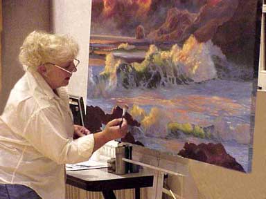 384x288 Carol Thompson's Painting The Sea Page - Artist Thompson Oil Painting