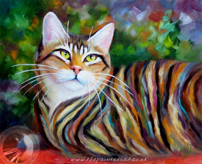 700x571 Mr Stripes Sold The Painted Cat - Artists Who Painting Cats