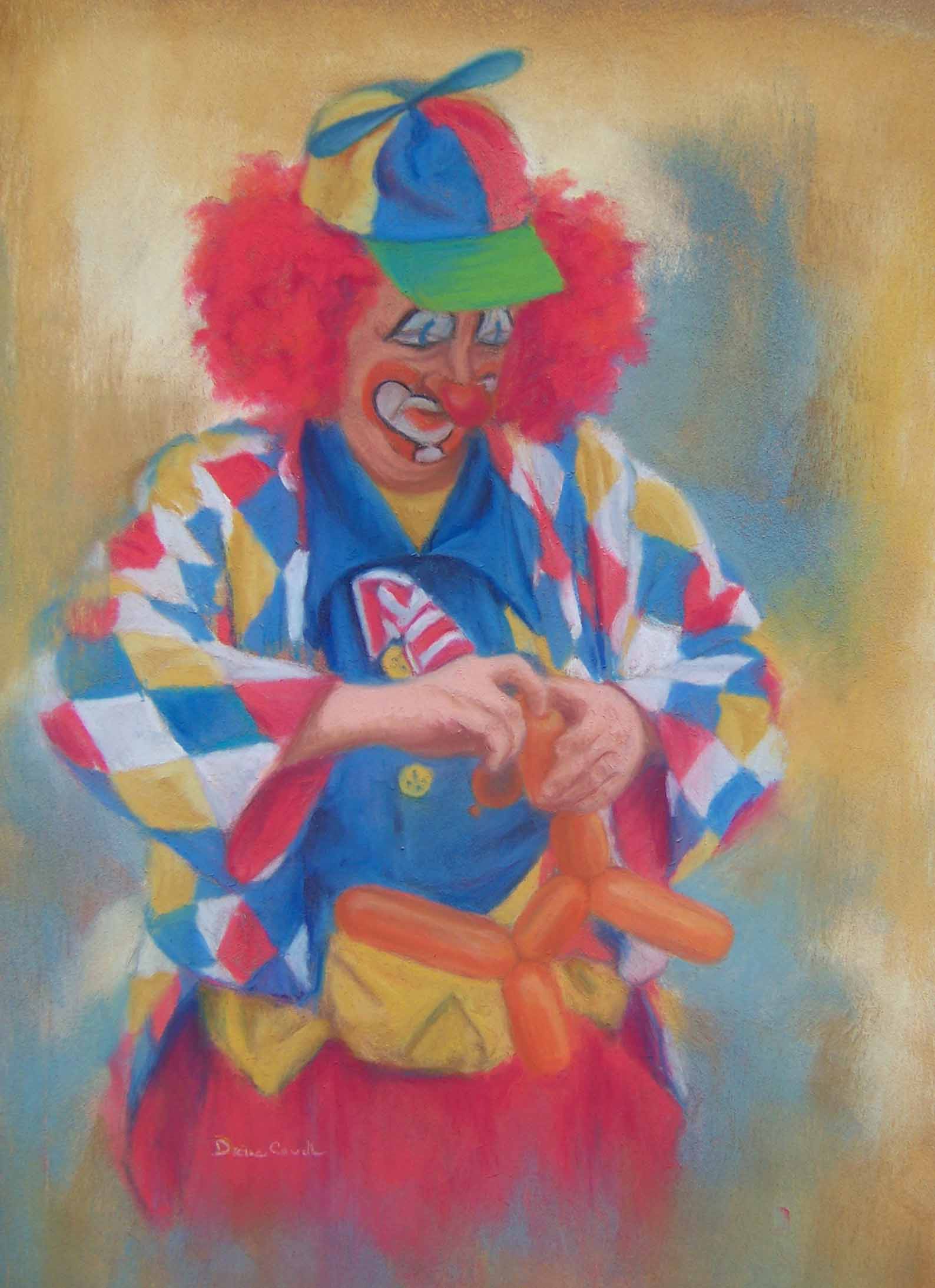1588x2185 Clown Making Balloon Animals Dianecaudle Foundmyself - Artists Who Painting Clowns