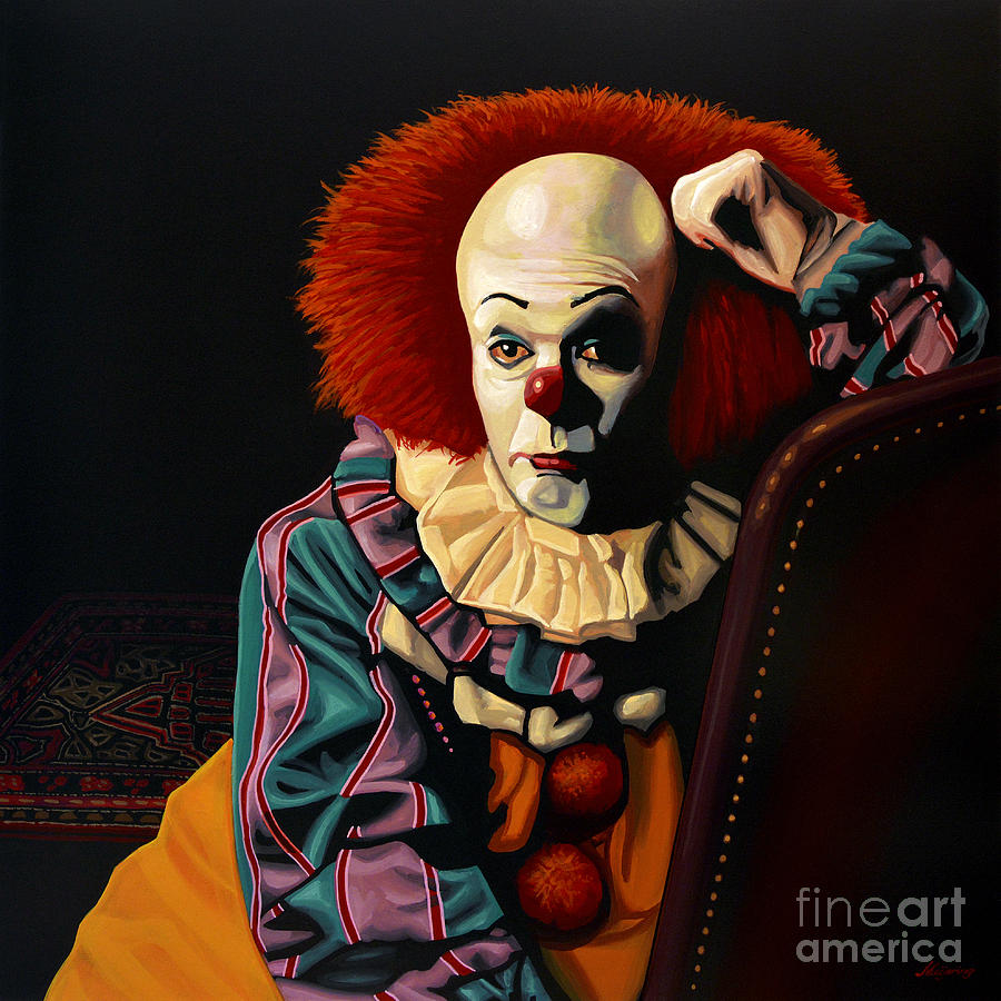 900x900 Pennywise Painting By Paul Meijering - Artists Who Painting Clowns