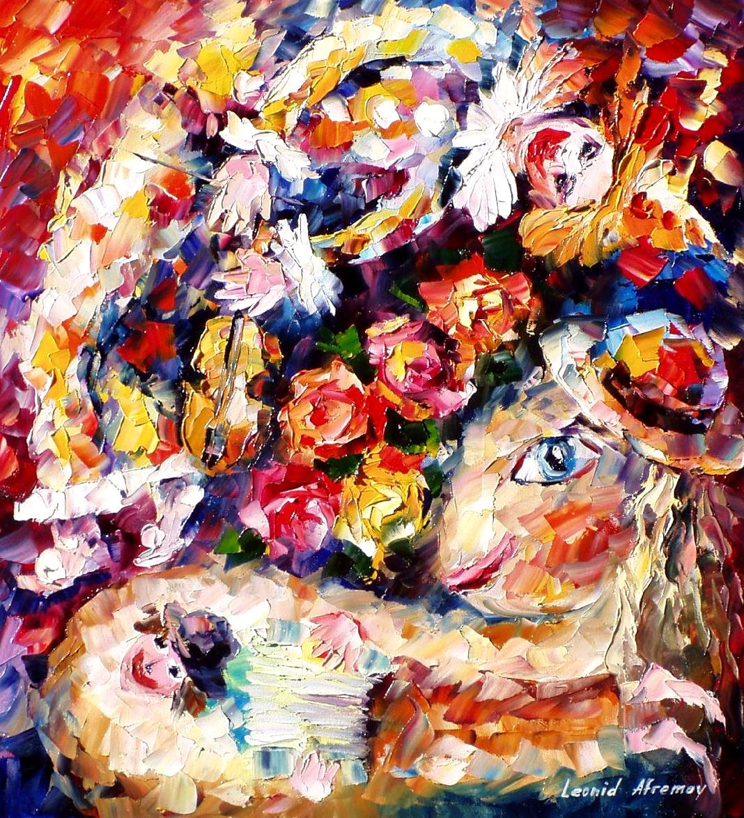 1068x1174 Air Clown Palette Knife Oil Painting On Canvas By Leonid Afremov - Artists Who Painting Clowns