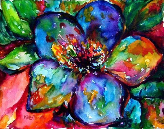570x449 Abstract Art Paintings Flowers Art Vibrant Abstract Flower - Artists Who Painting Flowers