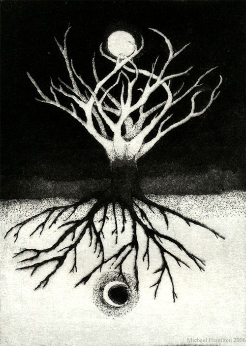 500x701 Lakota Mystery Tree. As Above So Below. Spiritual - As Above So Below Painting