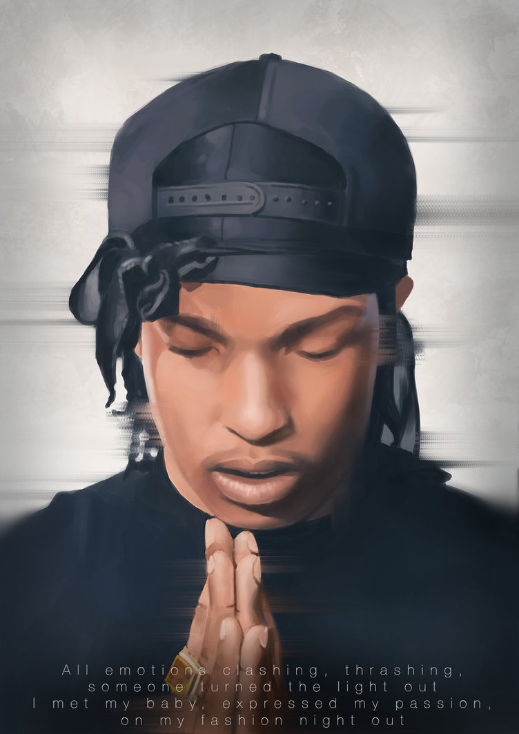 752x1063 Asap Rocky By Junuart - Asap Rocky Painting