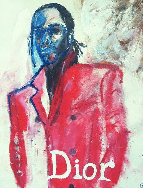 476x625 Outlander On Twitter Asap Rocky For Dior Paintings By Kacper - Asap Rocky Painting