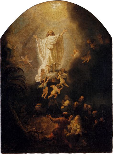 472x640 Rembrandt - Ascension Of Christ Painting