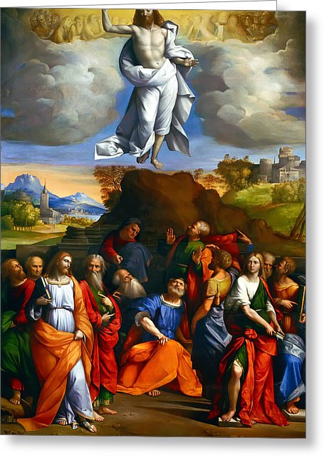 455x646 Ascension Of Christ Painting By Garofalo - Ascension Of Christ Painting