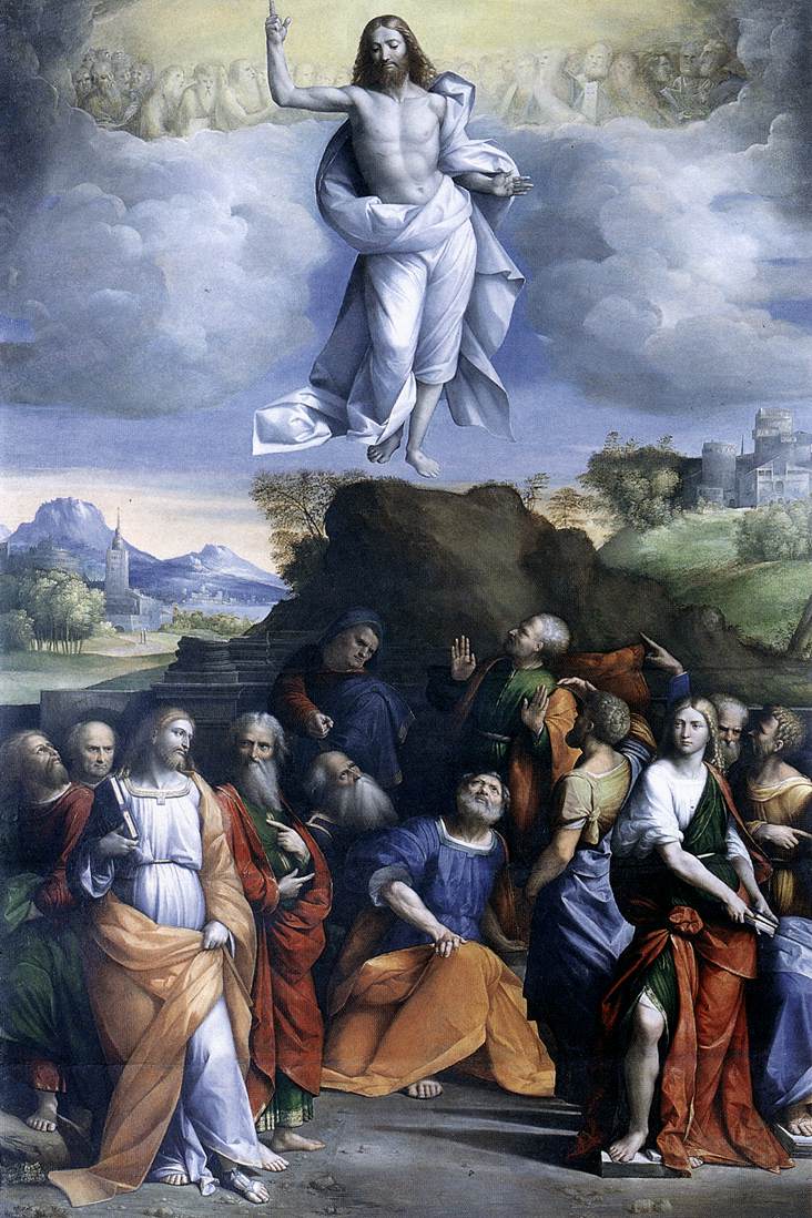 732x1098 Ascension Of Christ 1510 20 Painting Garofalo Oil Paintings - Ascension Painting