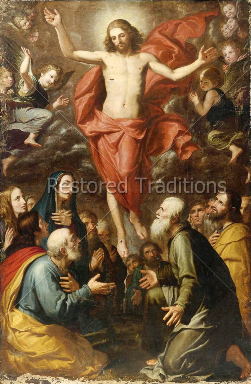 850x1302 Download Royalty Free Image The Ascension Of Our Lord Jesus Christ - Ascension Painting