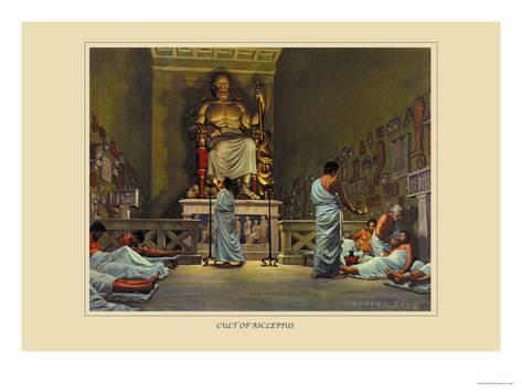 473x355 Cult Of Asclepius Art By Robert Thom - Asclepius Painting