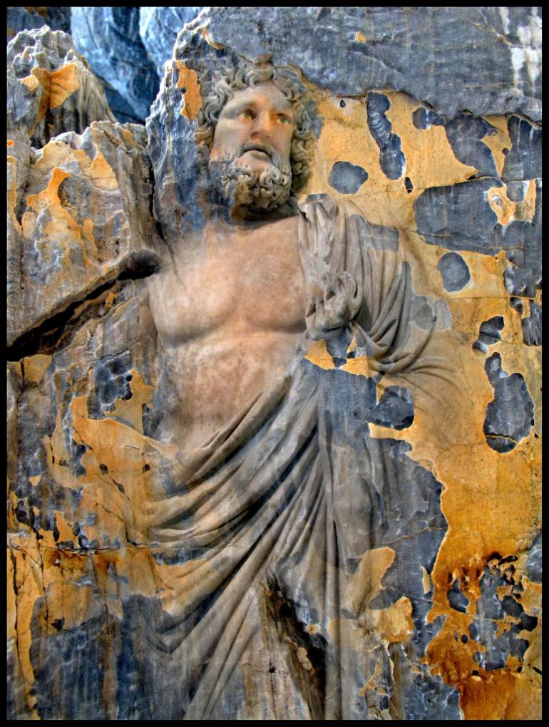 770x1020 Saatchi Art Asclepius Resurrected In Stone - Asclepius Painting