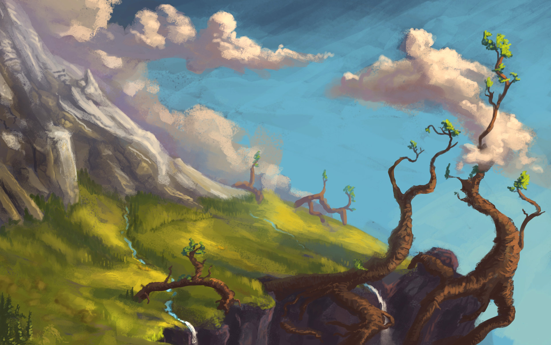 1920x1202 Simon Underwood - Asgard Painting