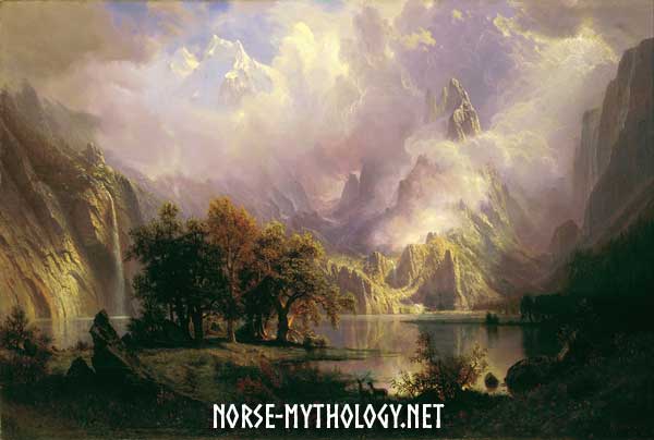 600x404 The Nine Worlds In Norse Mythology - Asgard Painting